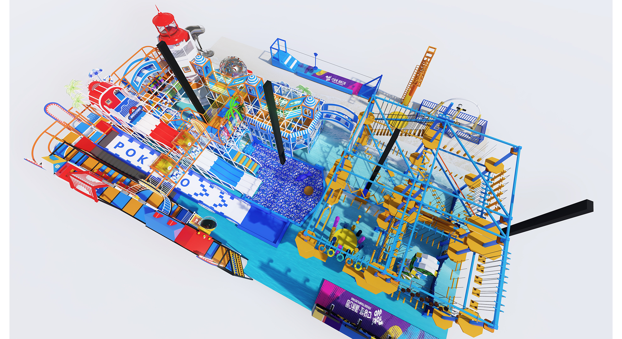Caso de dise&ntilde;o de patio interior comercial Pokiddo: Caso de dise&ntilde;o de proyecto de Beihai Segunda edici&oacute;n - 5000 metros cuadrados