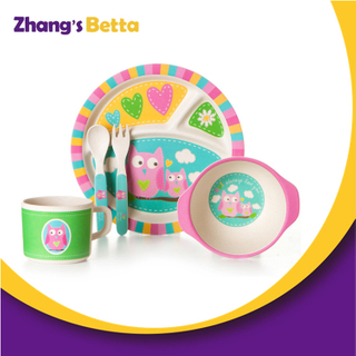 Home & Garden Kids High Quality Bamboo Dinnerware Set