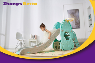 Pastel Home Stay New Design Best Quality & Plastic Children Slide with Hoop Outdoor Playground Equipment For Own Use