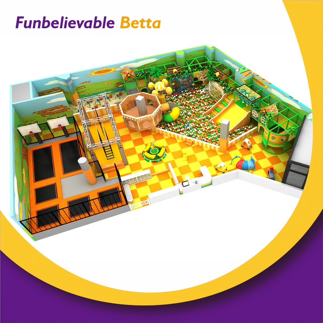 Bettaplay 399sqm ملاهي للأطفال منطقة لعب لينة داخلية معدات ملعب الترامبولين