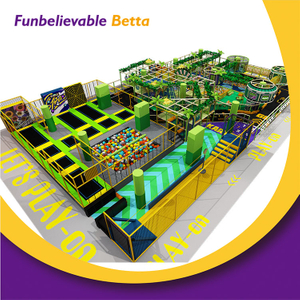 Bettaplay Parque de trampolines y &aacute;rea de juegos suave estilo bosque m&aacute;gico de 500 m2