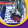Bettaplay Trampoline Park قوس قزح منحدر التزلج الجاف لحديقة الترامبولين للأطفال للبيع