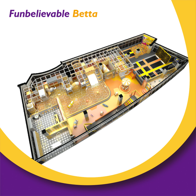 Castillo travieso suave para ni&ntilde;os de interior Bettaplay de 650 metros cuadrados con trampol&iacute;n y piscina de bolas a la venta