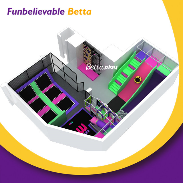 Bettaplay Pokiddo Franchise حديقة الترامبولين التجارية الداخلية للمغامرات