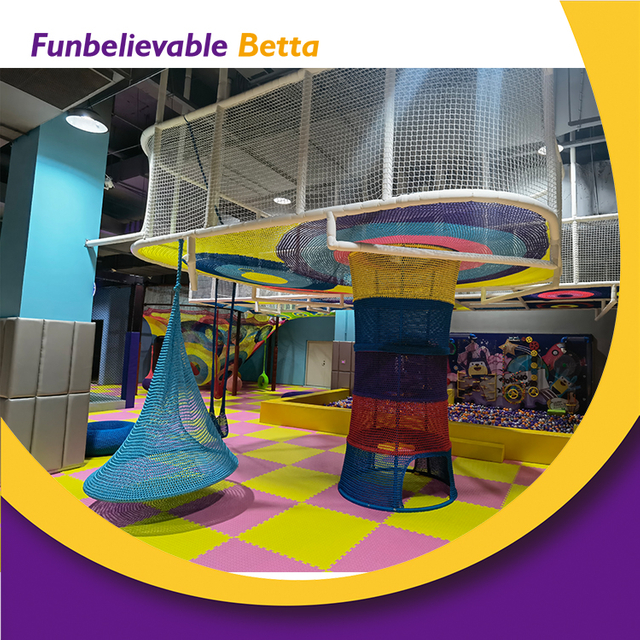 Bettaplay Крытая игровая площадка Детские веревки Вязаная крючком Радужная сетка для скалолазания Детская площадка Сетка для скалолазания