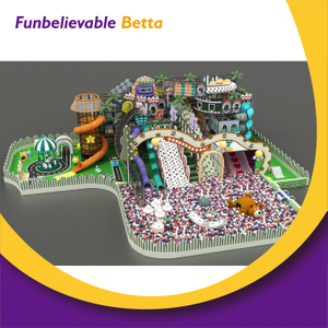 Bettaplay 750m&sup2; Jungle Theme Macaron Color حفرة كروية كبيرة مع ملعب متاهة داخلي متعدد الشرائح 