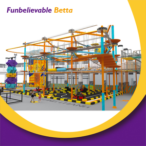 Bettaplay 3600 متر مربع، برتقالي نابض بالحياة، عصري، ترامبولين داخلي، حديقة تسلق الصخور عالية السماء، منطقة التحدي والمغامرات الداخلية