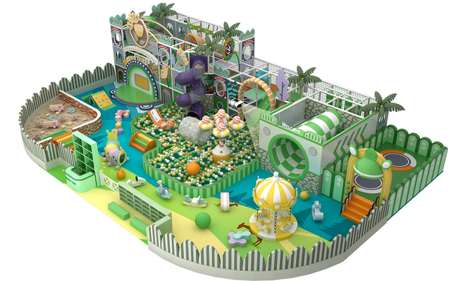 Bettaplay Parque infantil interior moderno de 300 m2 Piscina de bolas blandas para ni&ntilde;os peque&ntilde;os de 300 m2 con toboganes Zona para ni&ntilde;os
