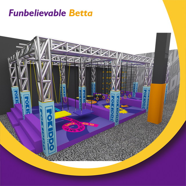 Bettaplay 2000 SQM Joyful Secret Realm of Gray Orange Equipo de diversi&oacute;n entrelazado para trampol&iacute;n interior para ni&ntilde;os Parque Ninja