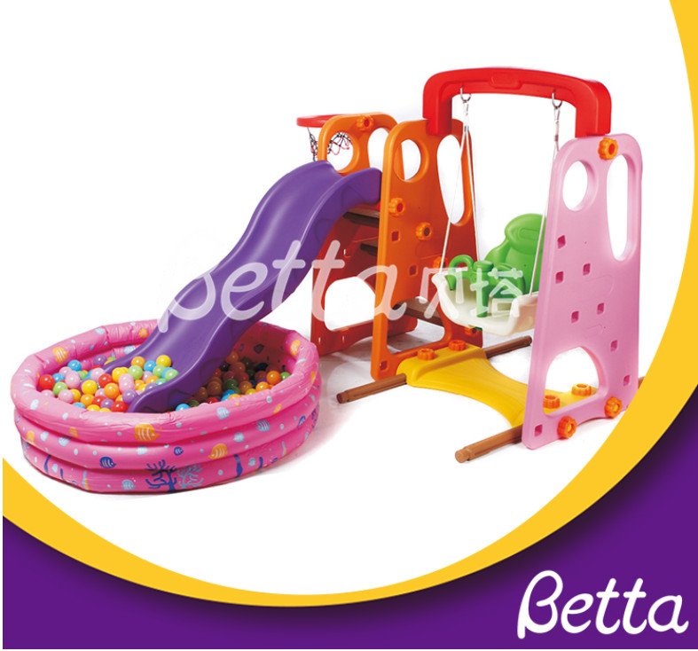 Wholesea outdoor and indoor kids lovely slide and swing with ball pit set