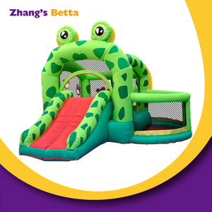 Kids Cartoon Frog Jumping House with Slide