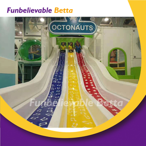 Детская двойная горка из стекловолокна Bettaplay Крытая игровая площадка Softplay Детская игровая площадка 