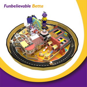 Bettaplay 490m² Fitness deportivo Conmunto colorido suave y equipos de bola de bola con toboganes adecuados para todas las edades