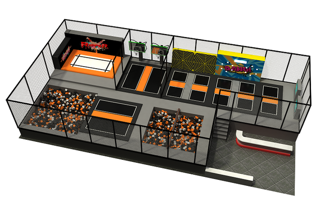 Bettaplay 250SQM Cor Personalizada Seguro Trampolim Interior Equipamento Parque Playground Kids Zone