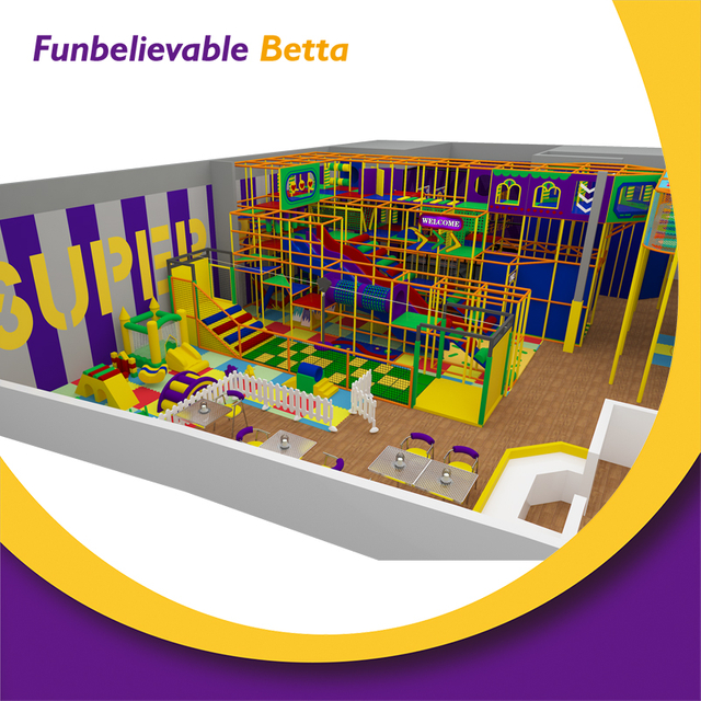 Bettaplay 370SQM Parque de escalada con red de cuerda interior lleno de fantas&iacute;a Equipo de juego seguro y suave Desbloquee una nueva dimensi&oacute;n de aventura entre padres e hijos