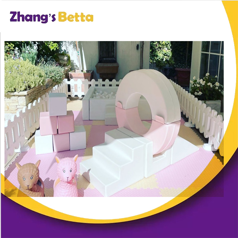 Bettaplay Cute Pink Set Indoor Soft Play Equipment Toddler Softplay Set Ball Pit for Children