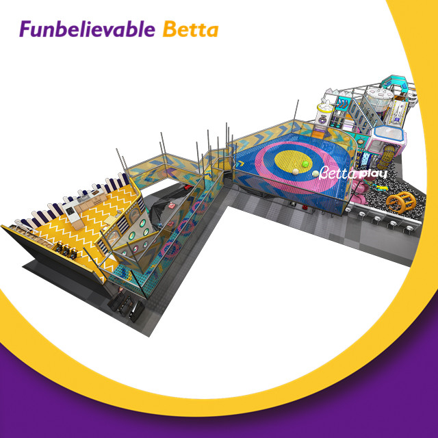 Bettaplay Parque infantil suave profesional Parque infantil comercial interior para ni&ntilde;os con equipo de trampol&iacute;n