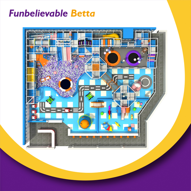 Bettaplay 500㎡ Equipo de &aacute;rea de juego Patio interior para juegos de ni&ntilde;os