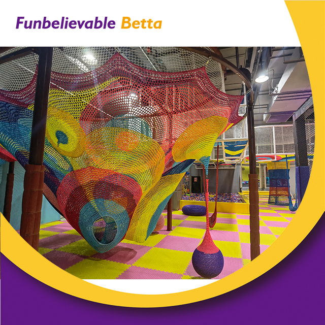 Bettaplay Kids Climbing Crocheted Rainbow Climbing Net Net Playground Sale Hot Indoor Playground