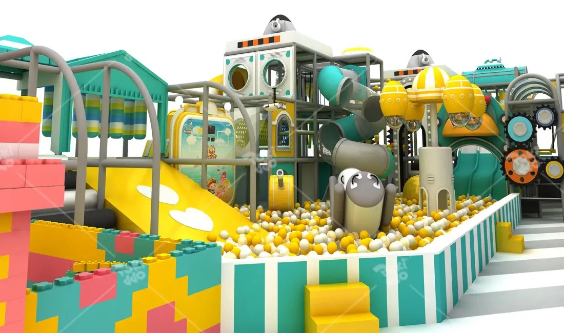 دراسة حالة لمنتزه الترامبولين الداخلي في بوكيدو المملكة العربية السعودية | تصميم قاعدة دراسة للملعب بمساحة 560㎡