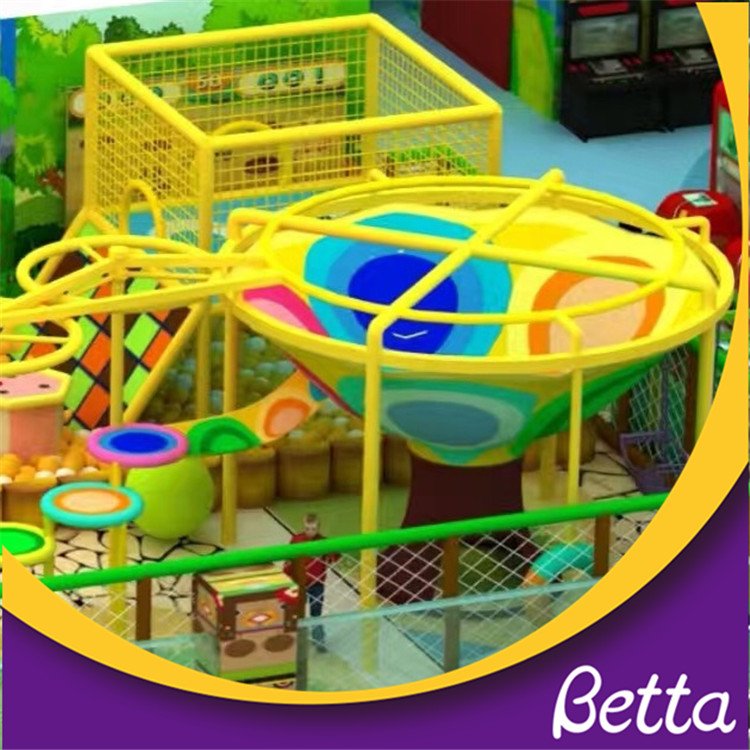  Colorful crocheted indoor playground for children