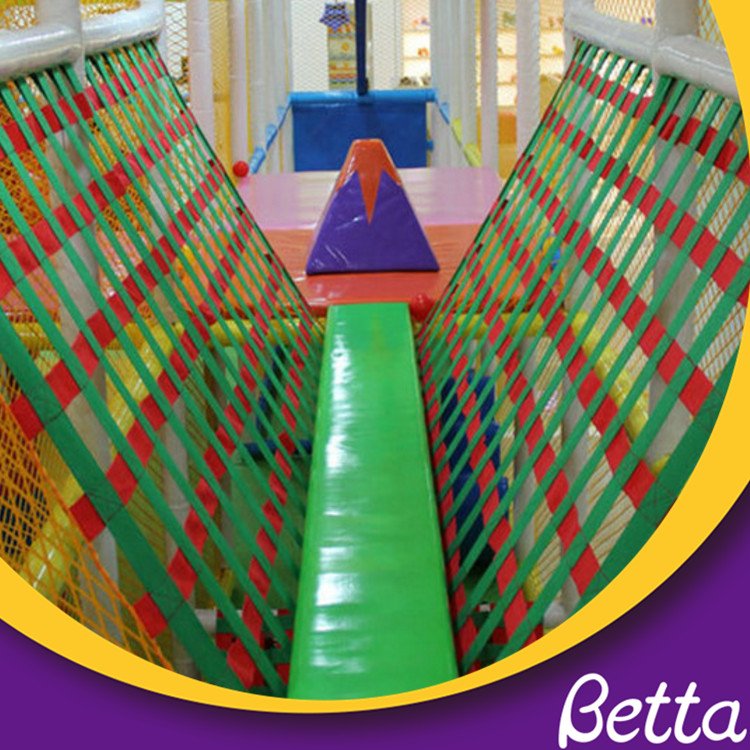 Rainbow V-rope Net Bridge for Kids indoor playground maze accessories