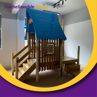 Bettaplay Outdoor Wood Playground Wooden Playhouse for Kids Wood Slide Supplier