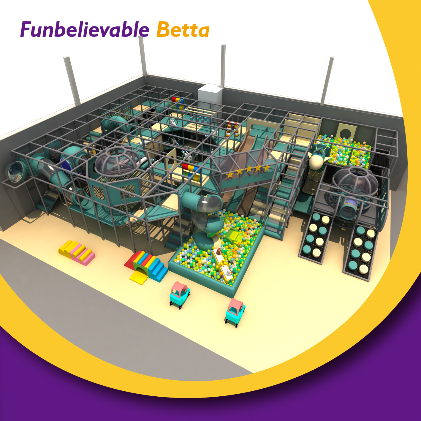 Bettaplay Indoor Playground Equipment Kids Indoor Jungle Maze Playground Park