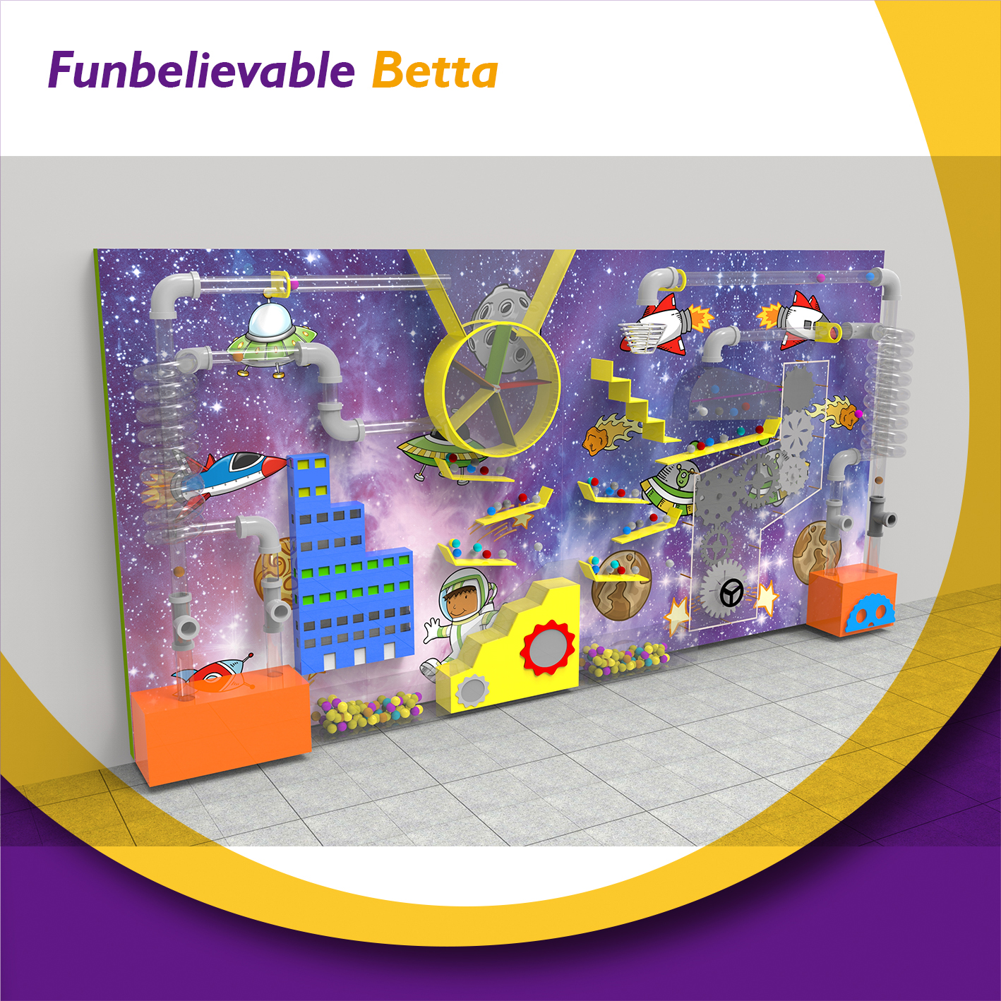 Betta Interactive Wall For Indoor Playground Wall Indoor Project Kids Play Equipment 