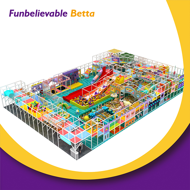 Centro comercial Bettaplay, equipo para &aacute;rea de juegos, parque infantil comercial interior, parque de atracciones de 600 m2, estructura de juego suave