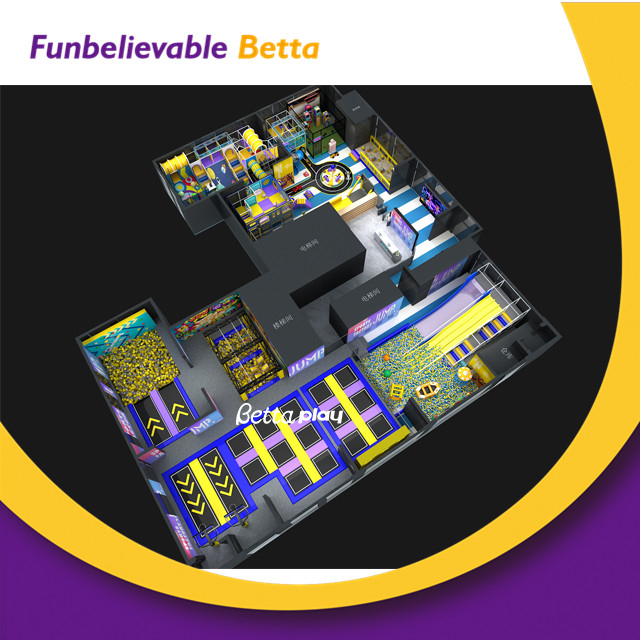 Bettaplay, venta al por mayor, parque de atracciones profesional personalizado, trampol&iacute;n para ni&ntilde;os, salto, parque de trampol&iacute;n