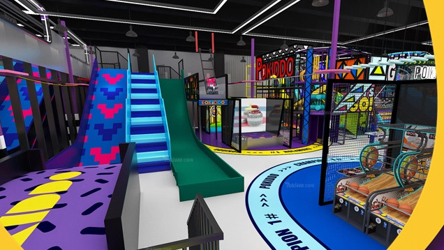 Anhui Hefei Pokiddo Sports Dream Factory 2000 متر مربع --- Pokiddo Sports Play Parke Real Case