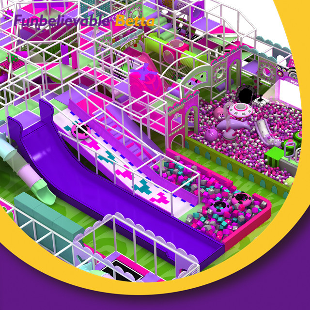 Centro de juegos suave interior Bettaplay de 600 m2, &aacute;rea de juegos interior comercial para ni&ntilde;os con zona de juegos laberinto