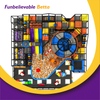 Parque de atracciones interior Bettaplay de 255 m&sup2; con dise&ntilde;o de estructura de marco de doble capa, gran piscina de bolas trepadora para un juego seguro