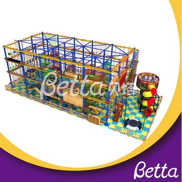 Bettaplay Muro de escalada multicapa equipo de aventura para ni&ntilde;os circuito de cuerdas