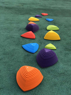 Children Balance Stepping Stones Plastic River Stone Toy Indoor Outdoor Training Sport