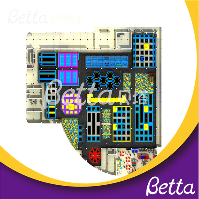Bettaplay حديقة الترامبولين المخصصة للقفز للملعب الداخلي