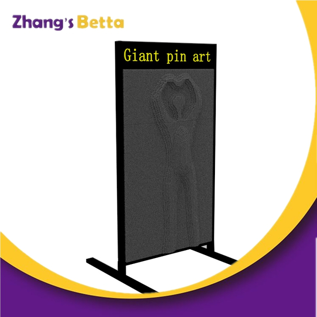 Escultura art&iacute;stica de pin 3D, juguete de mano de impresi&oacute;n de pin extra grande en pantalla de pin verde, pared de pin 
